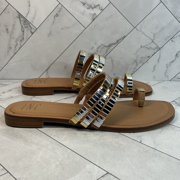 NWT INC International Concepts Womens Jaylee Embellished Slip-On Flat Sandals 8M - Picture 6 of 10